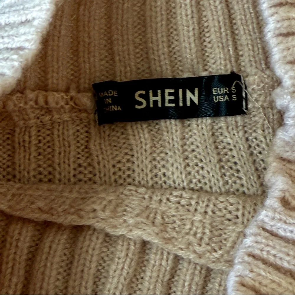 High Neck Color Block‎ Sweater Dress